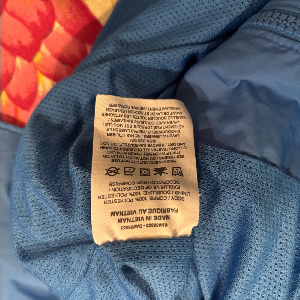 Nike Boys Blue Hooded Windbreaker Jacket Neon Green Logo Youth Large - Picture 7 of 9